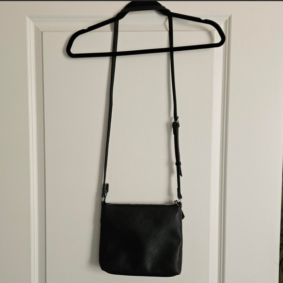 Black Crossbody Bag with Silver Accents - Picture 4 of 4